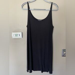 EILEEN FISHER 100% Silk Black Tank Dress Size Large